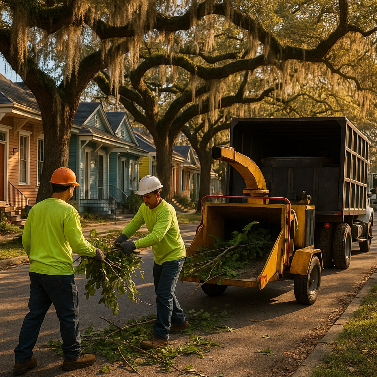Oak-lined New Orleans neighborhood
